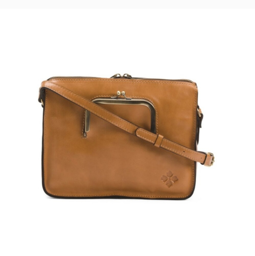 PATRICIA NASH Nazaire Framed Front Pocket Leather Crossbody - Picture 2 of 10